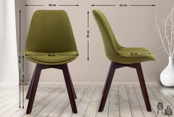 Matstol Borneo med tygklädsel I Stol med klädsel