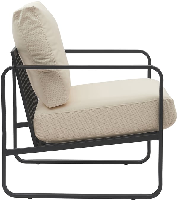 Lounger Manea I Relax-lænestol i kunstlæder eller stofbetræk I Med robust metalstel I Polstret klublænestol