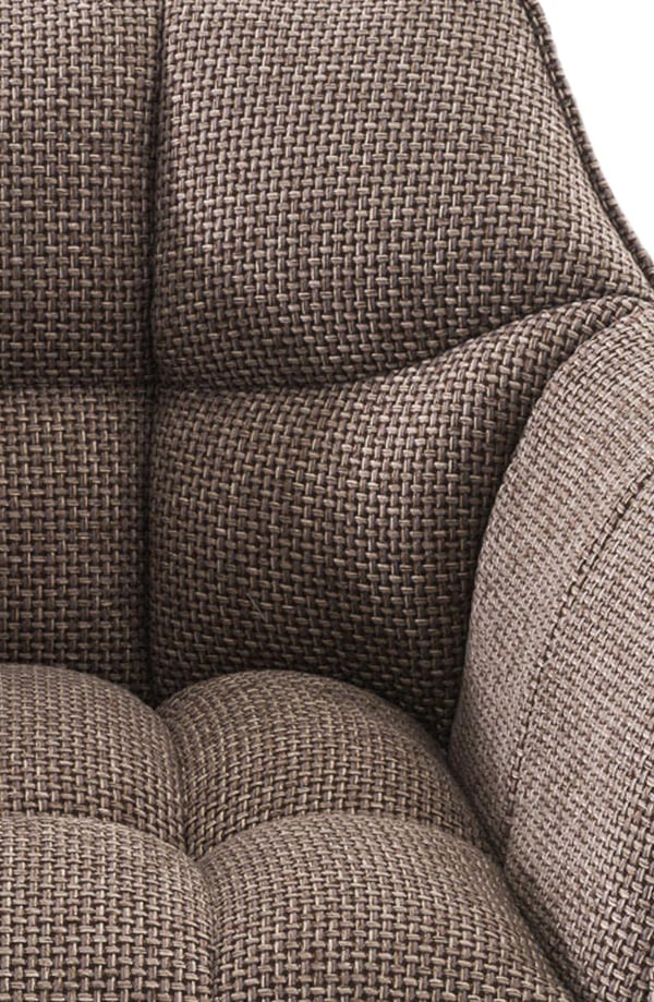 Barstol set om 2 med ryggstöd Damaso, barstolar klädda med tygklädsel, fyrbent metallram, counterpall klarar upp till 240 kg