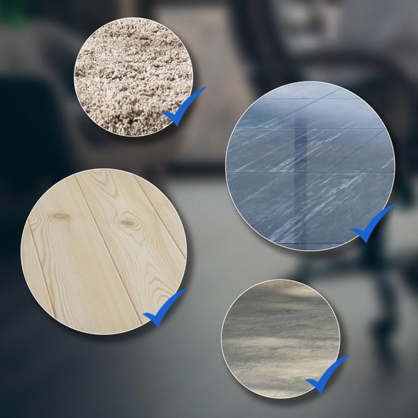 5-pack hjul för kontorsstolar | Gummiersättningshjul 11 x 22 mm | Max. belastning för alla 5 hjul: 295 kg