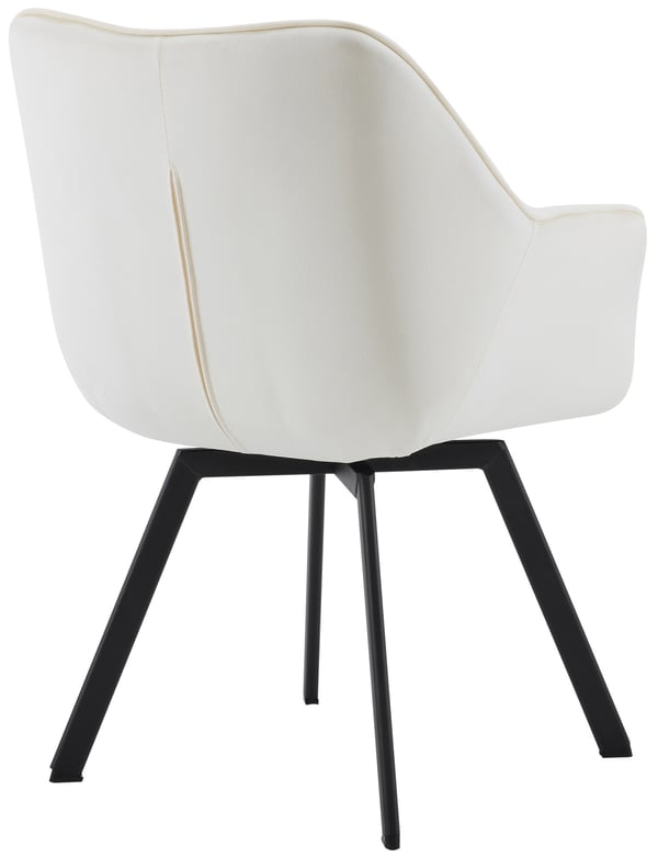 Sæt med 2 Jordi-spisestole i fløjl | Drejelig lænestol til opholds- og spiseområder | Ergonomisk design, bærende op til 150 kg
