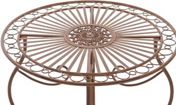 Eisentable Indra | Metaltable nostalgisk design til have & altan | rundt cafebord, vejrbestandigt & let at vedligeholde
