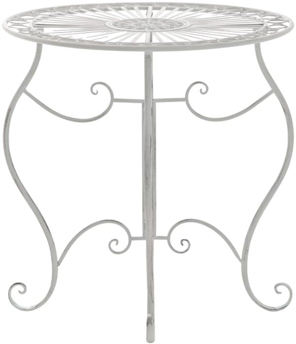 Eisentable Indra | Metaltable nostalgisk design til have & altan | rundt cafebord, vejrbestandigt & let at vedligeholde