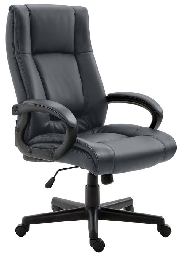 Ergonomisk kontorsstol med hjul och höjdjustering, höjdjusterbar kontorsstol med tiltfunktion, ryggvänlig, Sparta snurrstol
