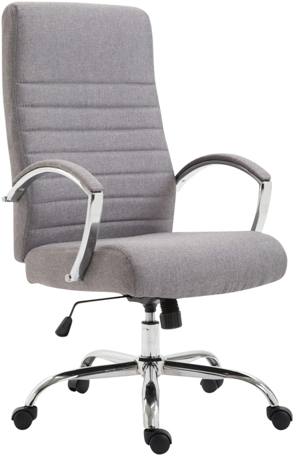 Ergonomisk kontorsstol Valais tyg, modern snurrstol med höjdjusterbar sits, tygbeklädd, maxvikt 136 kg