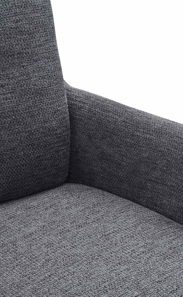 Spisestol drejelig Pickett Stoff, 180° drejbar lænestol med armlæn og ryglæn, belastbar op til 150 kg
