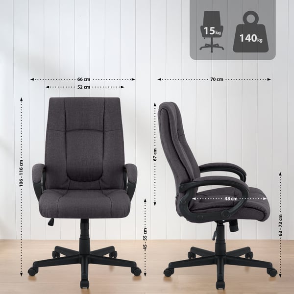 Ergonominen toimistotuoli pyörillä ja korkeussäädöllä, korkeussäädettävä johtotuoli kallistustoiminnolla, selkäystävällinen, Sparta-kääntyvä tuoli.