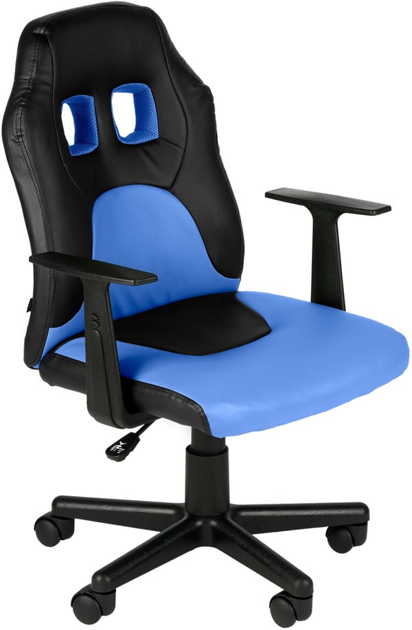 Ergonomisk drejestol til børn og unge, justerbar højde med læderbetræk, aftagelige armlæn