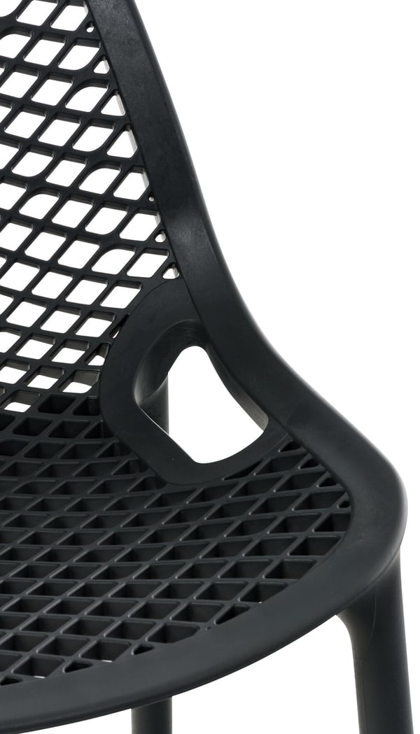 Baarijakkara 2 kpl puutarha säänkestävä Air, puutarhatuolit selkänojalla, tiskituolit säänkestävä UV-kestävä muovi, max. 160 kg