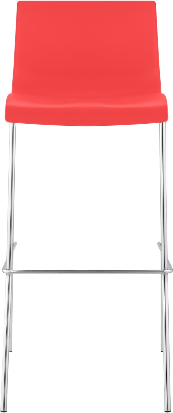 2-pack Barstolar Hover, ergonomisk med ryggstöd och fotstöd, plastsits, robust metallstativ, stapelbar