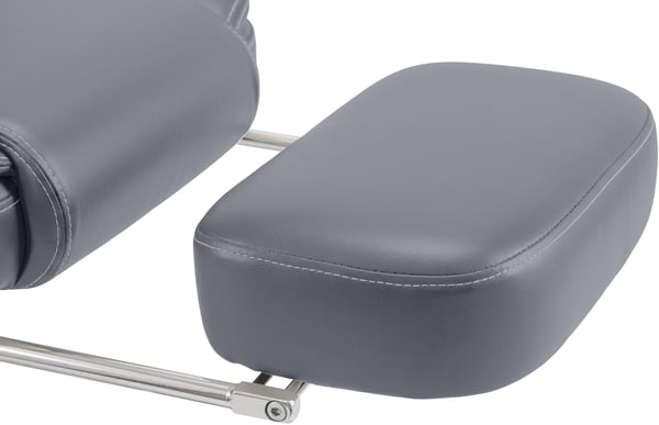 Ergonomisk kontorsstol med fotstöd Castle, skrivbordsstol vadderad konstläder, snurrstol höjdjusterbar upp till 130 kg Kapacitet