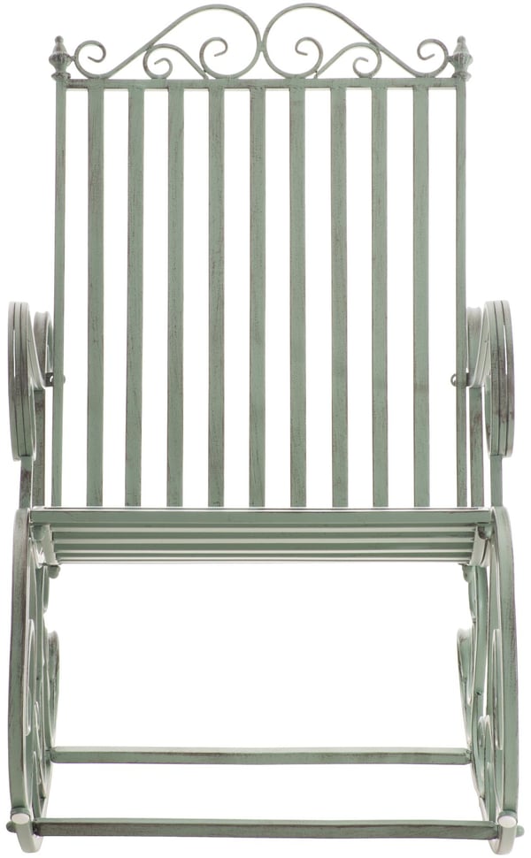 Keinutuoli Rentoutumistuoli Smilla, säänkestävä puutarhaan, metallirunko eri väreissä, ergonominen, maalaistyylinen, ulkotuoli