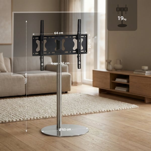 TV-stander til 55-57 tommer, VESA 100x100 til 600x400, stabil universalfod, belastning op til 40 kg
