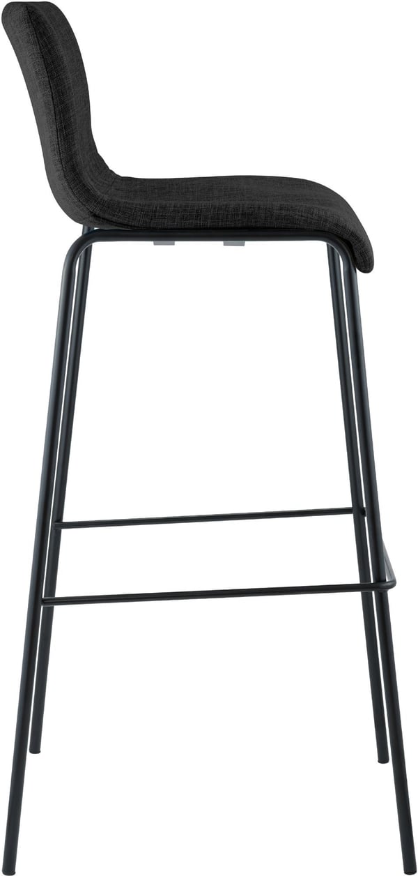 Barstolar 2-pack med ryggstod Hover, stapelbara barstolar med tygkladslar, metallstativ, belastning upp till 150 kg