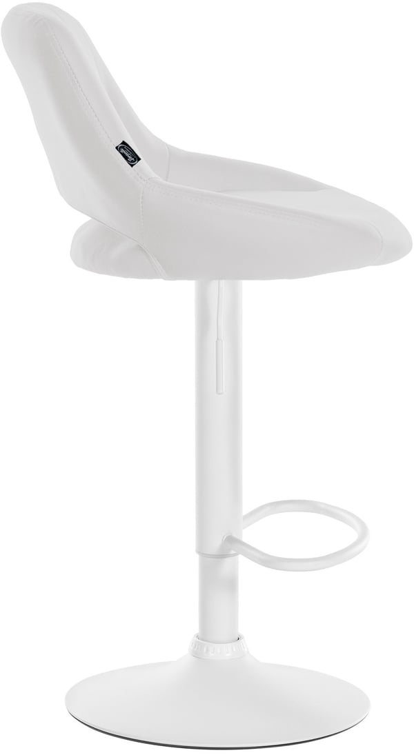 Barstol 2-pack hojdjusterbar med ryggstod Milet, vadderade barstolar i konstlader, snurrbara stolar med metallstativ