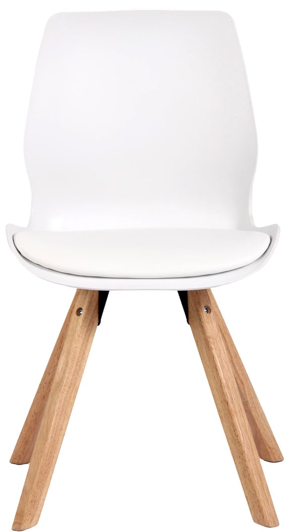 Spisebordsstol Luna - Sæt med 4 polstrede stole, moderne design med ryglæn, stabil op til 136 kg, perfekt til spisestue og stue