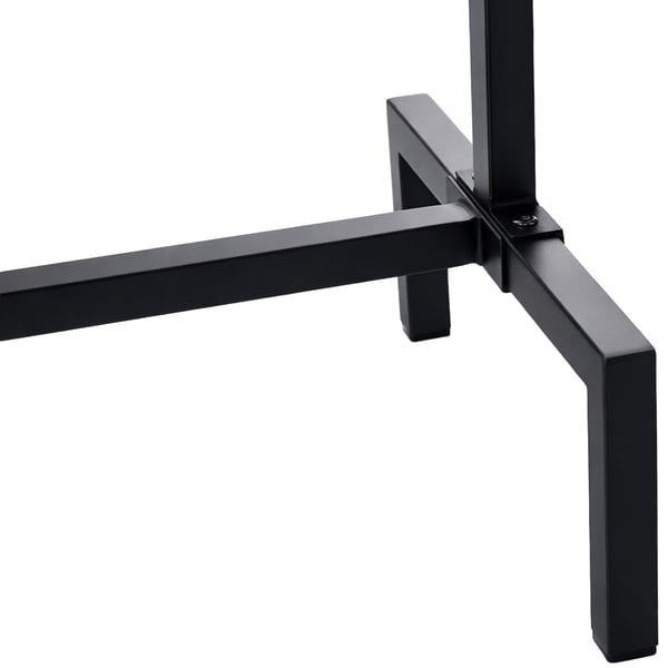 Melva garderobestativ i metal, stabilt tojstativ i industrielt design med 1 stang, robust til entre eller kontor