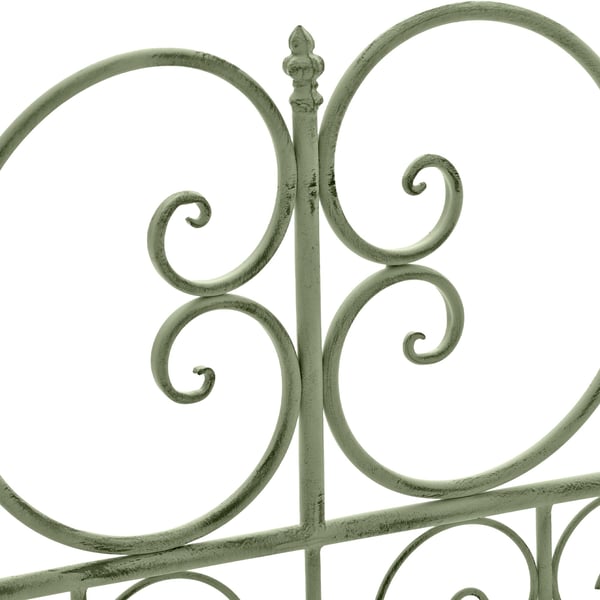 Tradgardsoffa Minna, romantisk metallsoffa i jugendstil med armstod, perfekt for tradgard, uteplats och balkong, belastning 180 kg