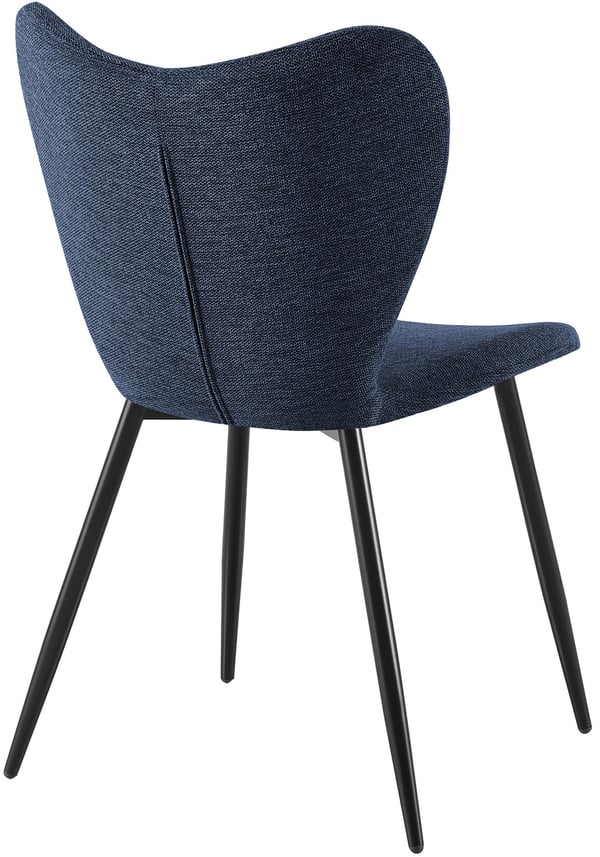 Matstol Maika, ergonomisk polstrad stol med sammets- eller tygkladsal, kokstol med metallstativ, belastning upp till 150 kg