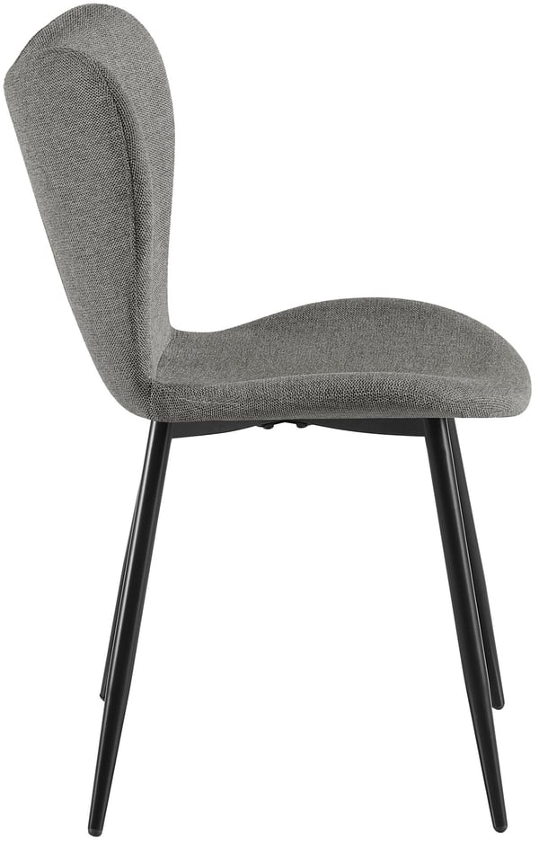 Matstol Maika, ergonomisk polstrad stol med sammets- eller tygkladsal, kokstol med metallstativ, belastning upp till 150 kg