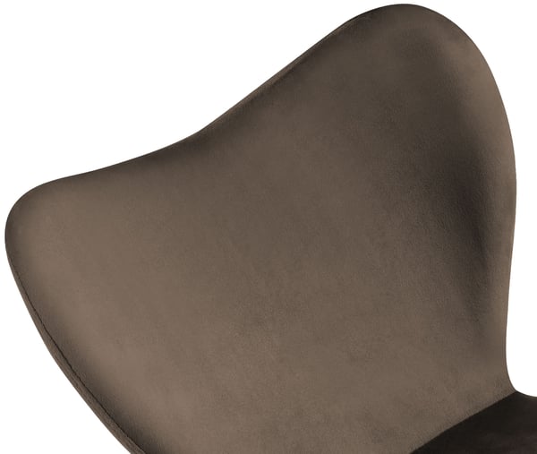 Matstol Maika, ergonomisk polstrad stol med sammets- eller tygkladsal, kokstol med metallstativ, belastning upp till 150 kg