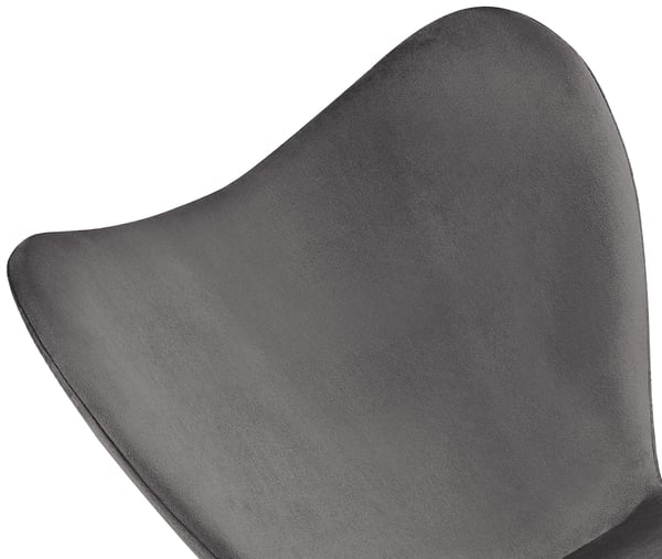 Matstol Maika, ergonomisk polstrad stol med sammets- eller tygkladsal, kokstol med metallstativ, belastning upp till 150 kg