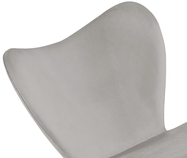 Matstol Maika, ergonomisk polstrad stol med sammets- eller tygkladsal, kokstol med metallstativ, belastning upp till 150 kg