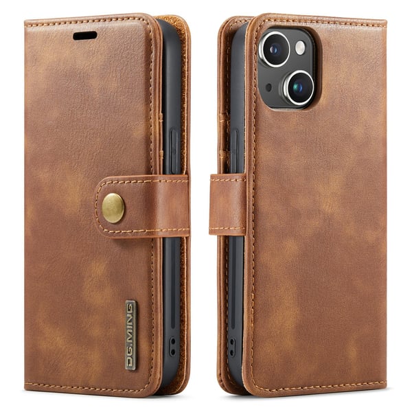 iPhone 14 - Elegant Plånboksfodral med Avtagbart Skal