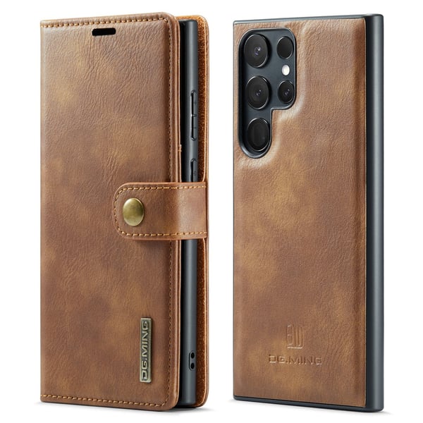 Galaxy S23 Ultra - Multifunktionellt Läderfodral med Ställ