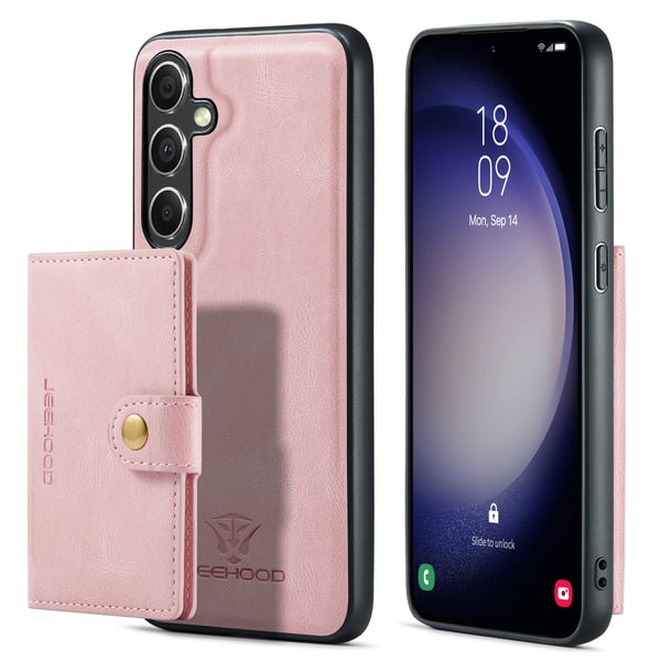 Galaxy S23FE - Stilrent Plånboksfodral med Magnetisk Hållare