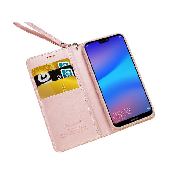 Elegant Fodral med Plånbok av Hanman - Huawei P20 Lite