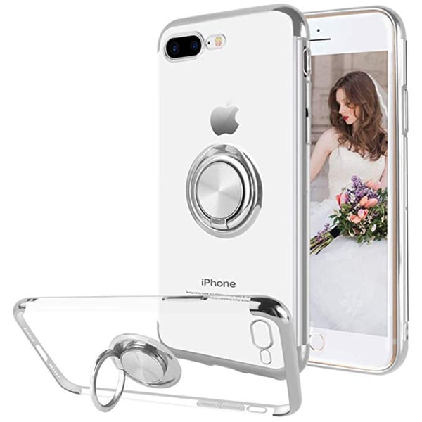 iPhone 7 Plus - Praktiskt Silikonskal FLOVEME med Ringh�llare