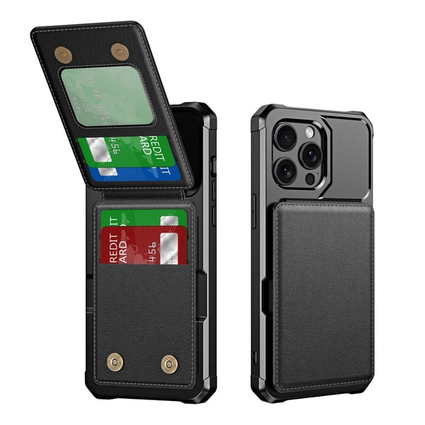 iPhone 14 Pro Plånboksfodral - Slimmat Fodral med Kortförvaring