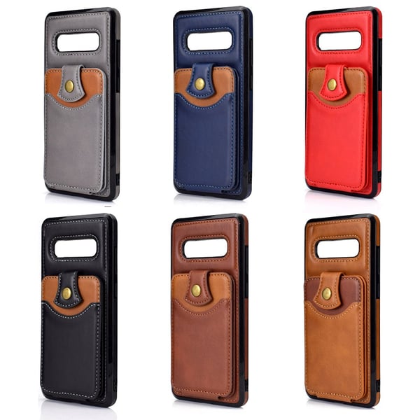 Samsung Galaxy S10 - Skyddande Stilrent Skal med Kortfack