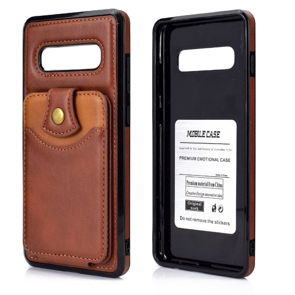 Samsung Galaxy S10 - Skyddande Stilrent Skal med Kortfack