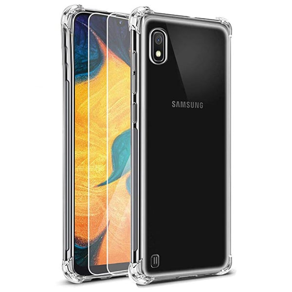 Samsung Galaxy A10 - Stötdämpande Silikonskal med Skärmskydd