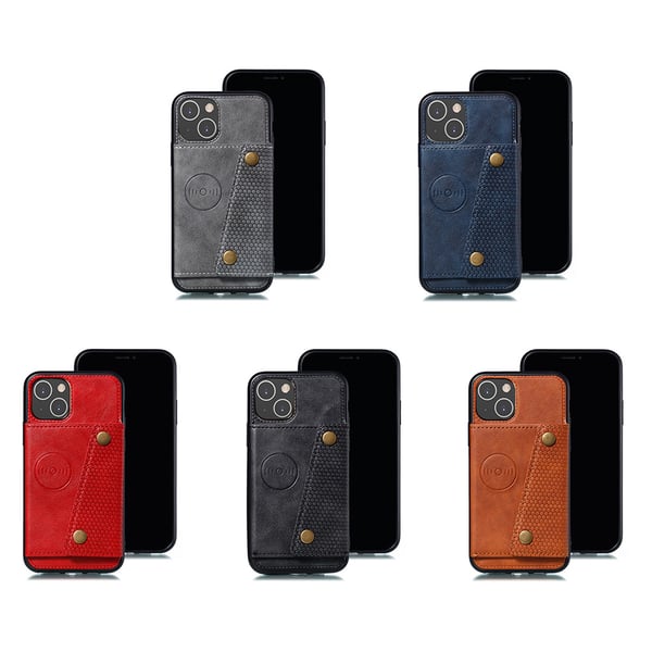 iPhone 13 - Praktiskt Stilrent Skal med Korthållare