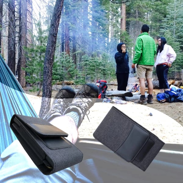 Nylon Midjeväska med Bältesklämma - Perfekt för iPhone & Samsung!