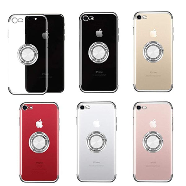 Praktiskt Silikonskal med Ringhållare - iPhone 7