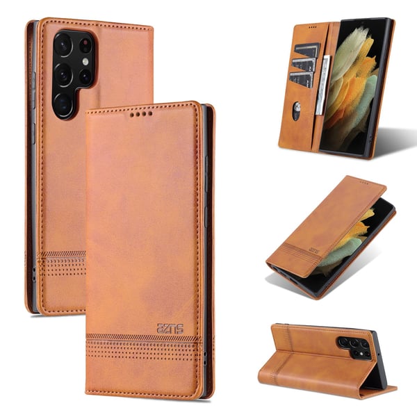 Samsung Galaxy S22 Ultra - Stilrent Praktiskt AZNS Plånboksfodral