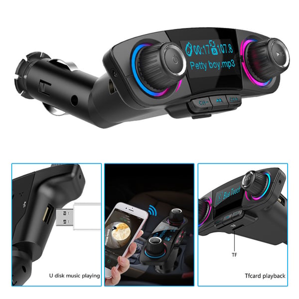 Bluetooth 5.0 FM Transmitter Modulator Stereo