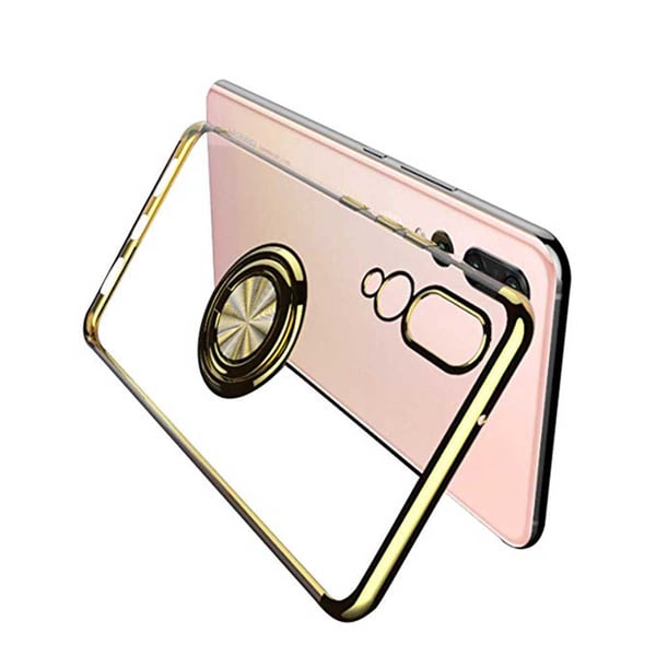 Huawei P20 - Skyddande Silikonskal med Ringhållare FLOVEME