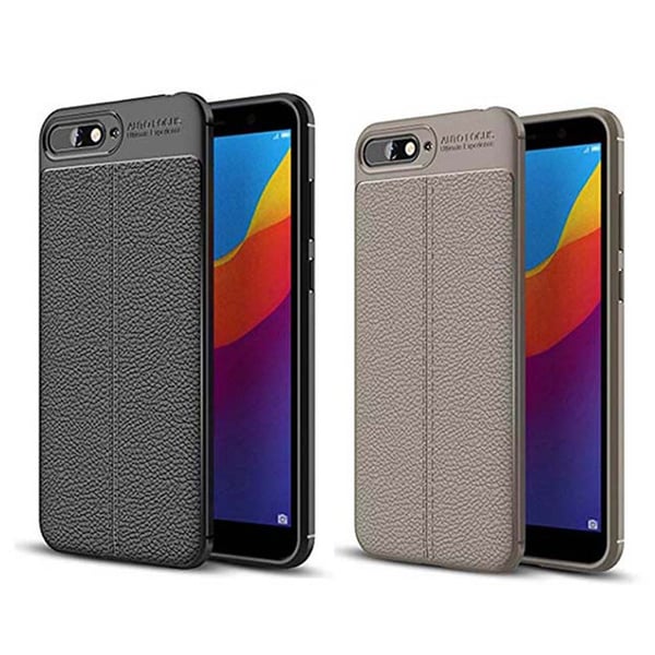 Huawei Y6 2018 - Smidigt Litchi-Läder Design Skal