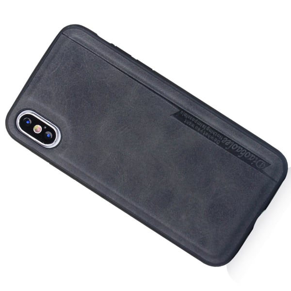 iPhone X/XS - Stötdämpande Diaobaolee Skal i PU-Läder