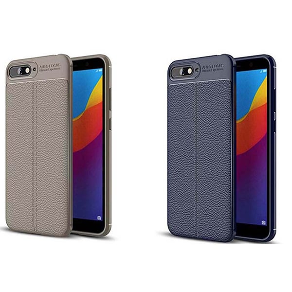 Huawei Y6 2018 - Smidigt Litchi-Läder Design Skal