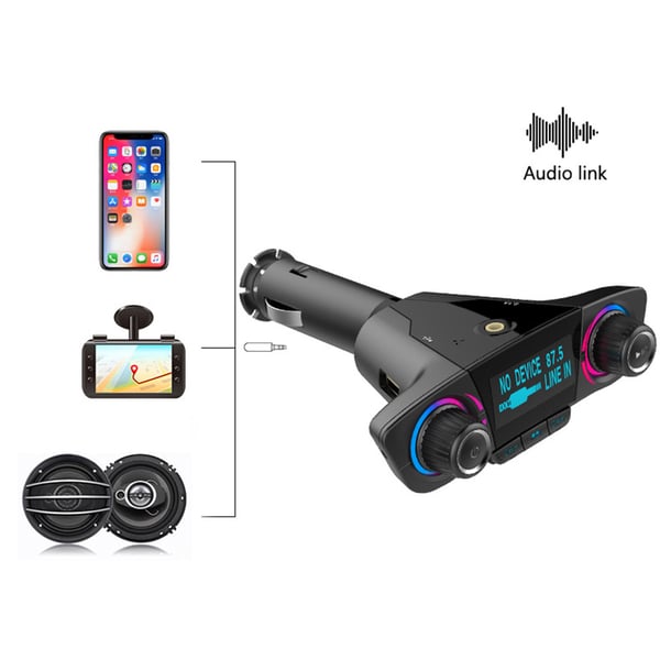 Bluetooth 5.0 FM Transmitter Modulator Stereo