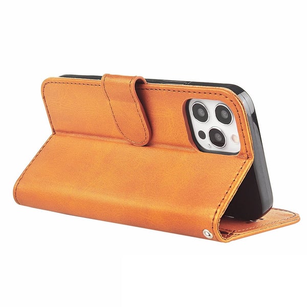 iPhone 15 Pro - Elegant Fodral i PU-läder med 4 kortplatser