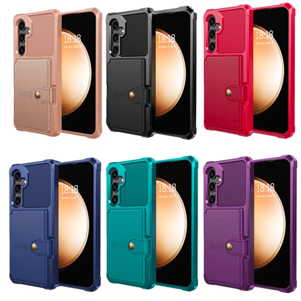 Samsung Galaxy A35 5G - Plånboksfodral i PU-läder med magnetiskt hållare