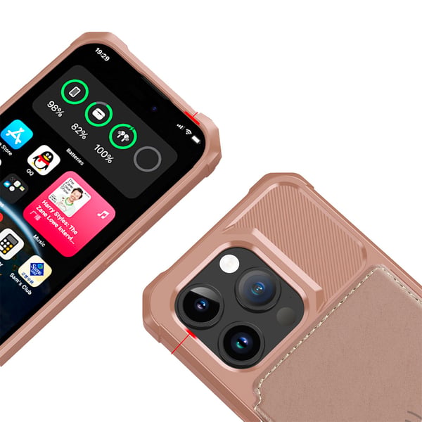 Elegant plånboksfodral i lyxigt PU-läder för iPhone 15 Pro
