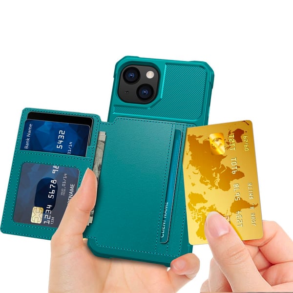 iPhone 14 Plus - Elegant Floveme Skal med Korthållare